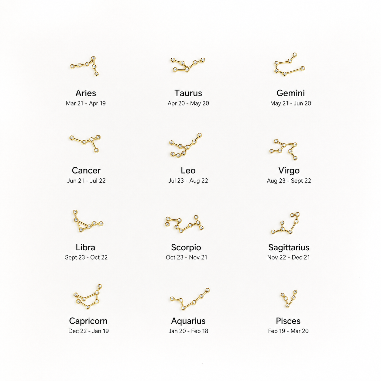 Zodiac Constellation Earrings