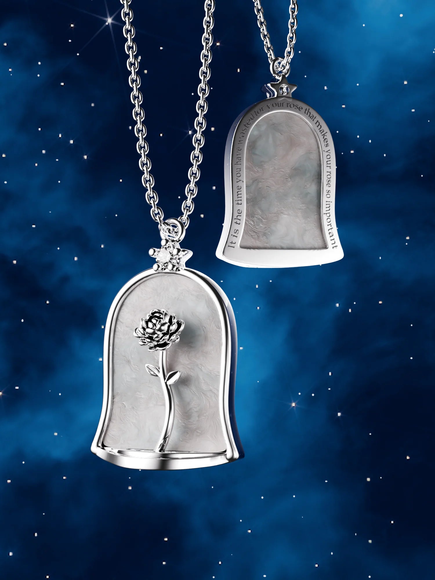 Dome Rose Necklace