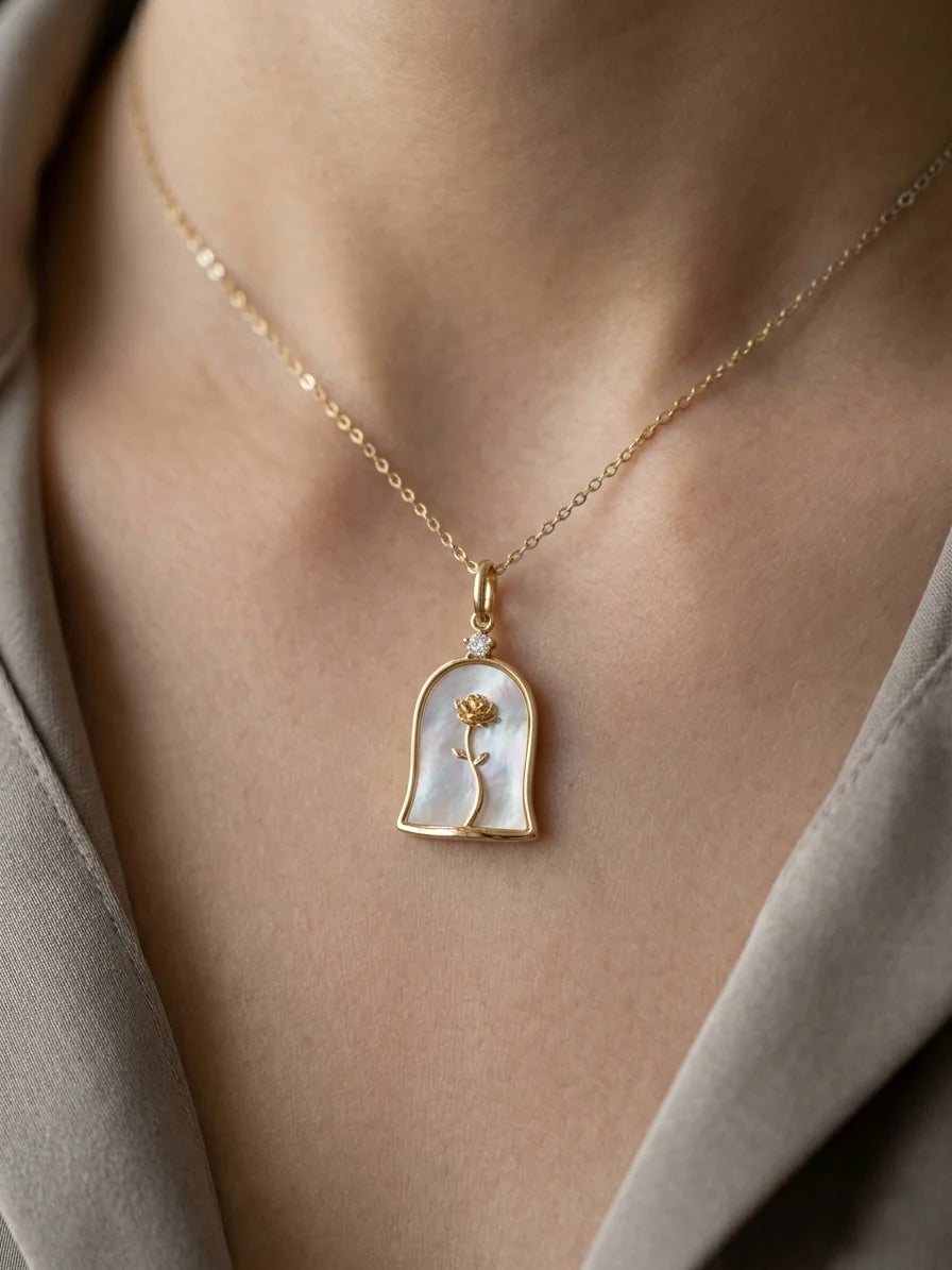 Dome Rose Necklace