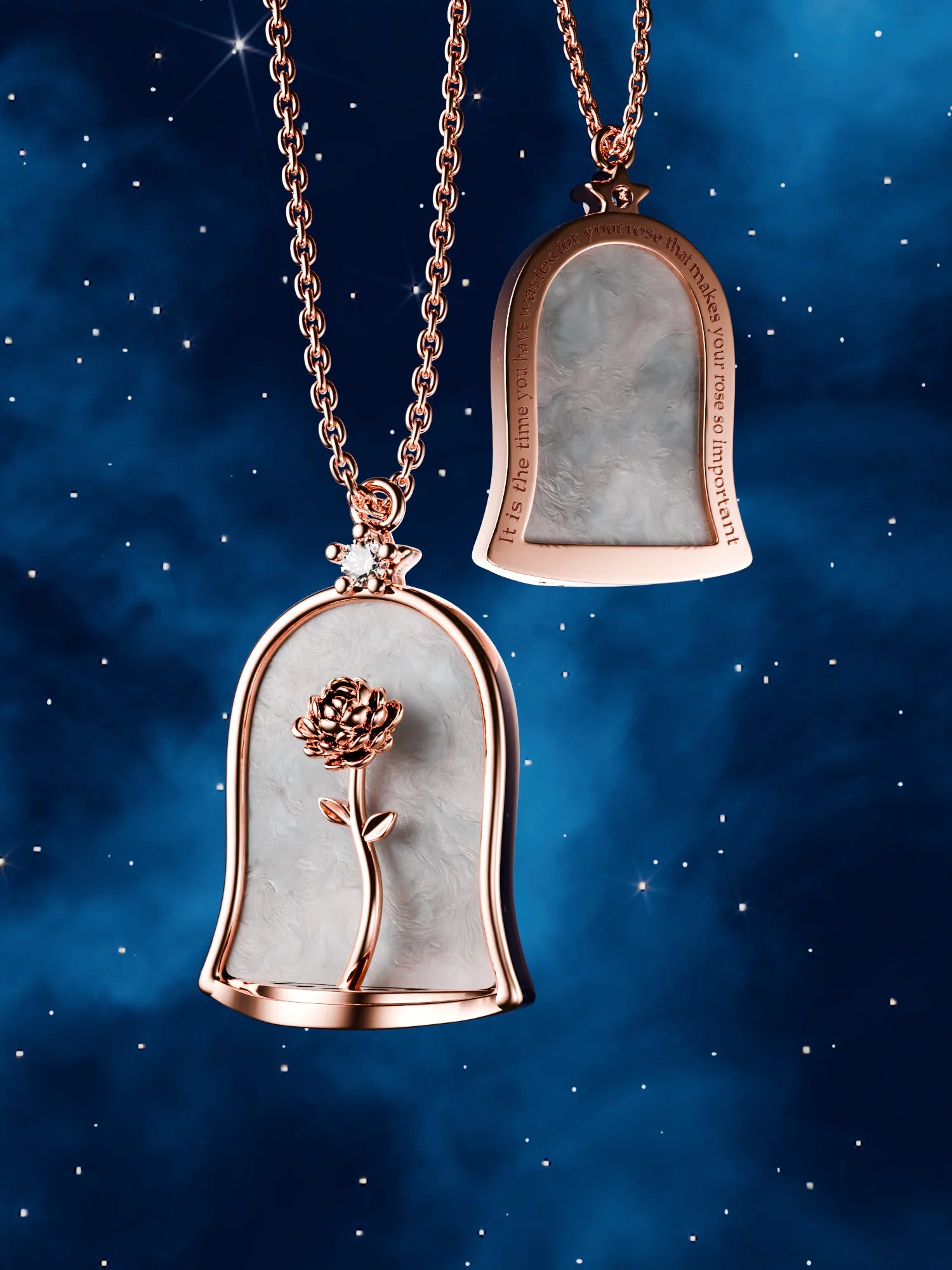 Dome Rose Necklace